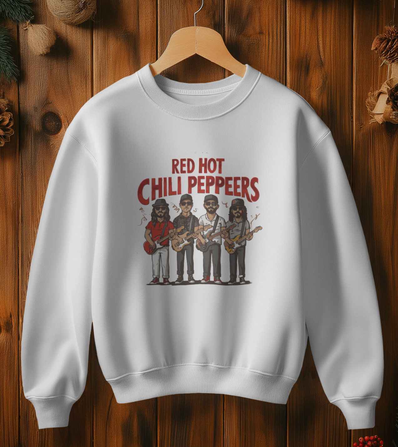 Nairose White Premium Graphic Sweatshirt | RHCP Edition