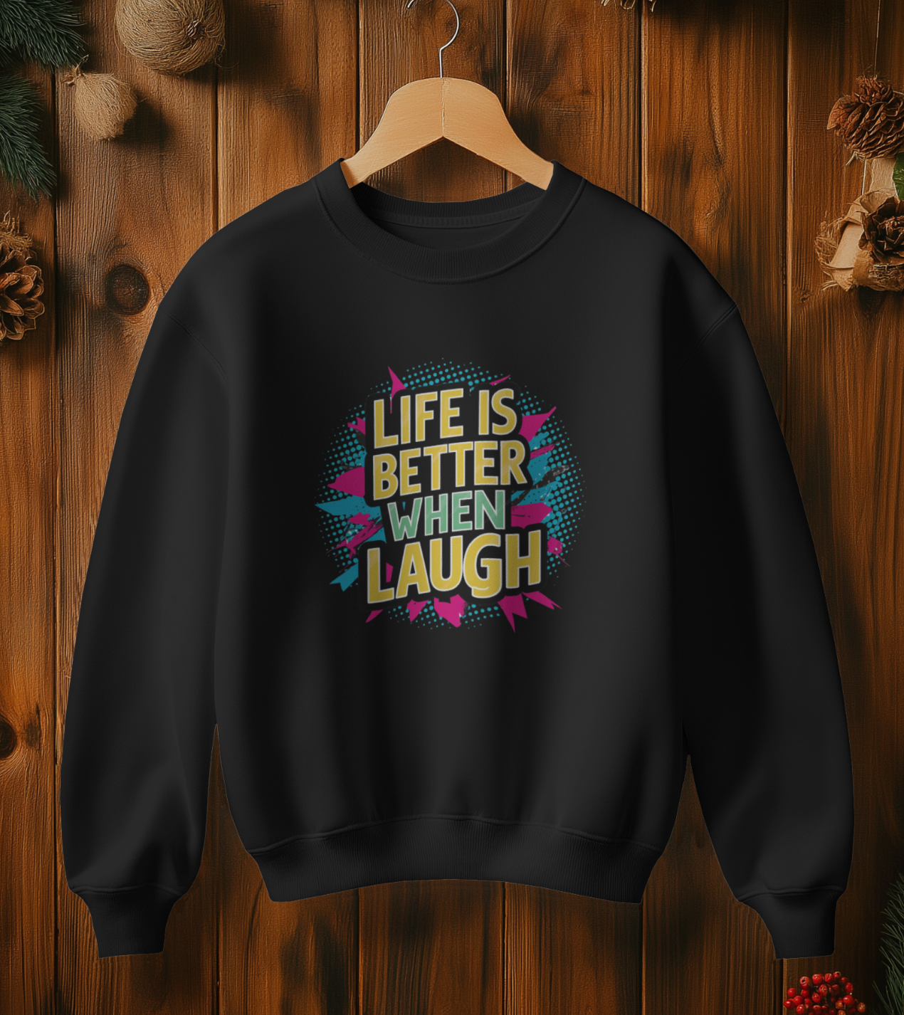 Nairose Unisex Printed Premium Crew Neck Sweatshirt | 100% Combed Cotton, Eco-Friendly