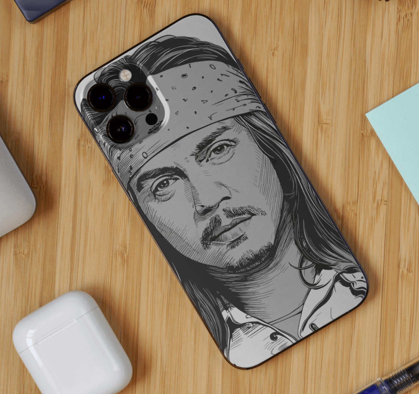 Nairose Premium Guns and Roses Printed iPhone Back Cover