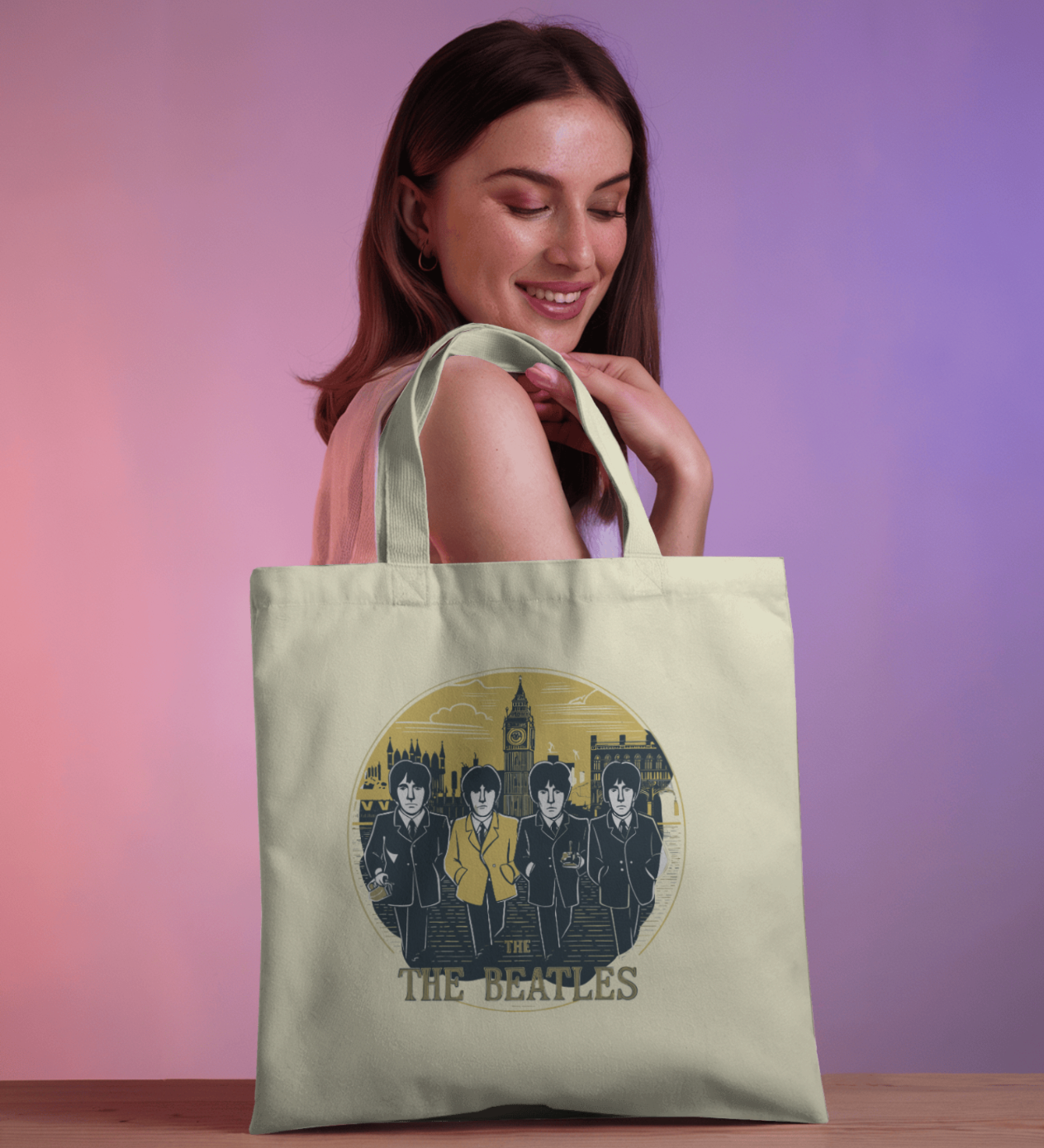Nairose Premium The Beatles Printed Tote Bag | Eco-Friendly, Stylish, and Durable