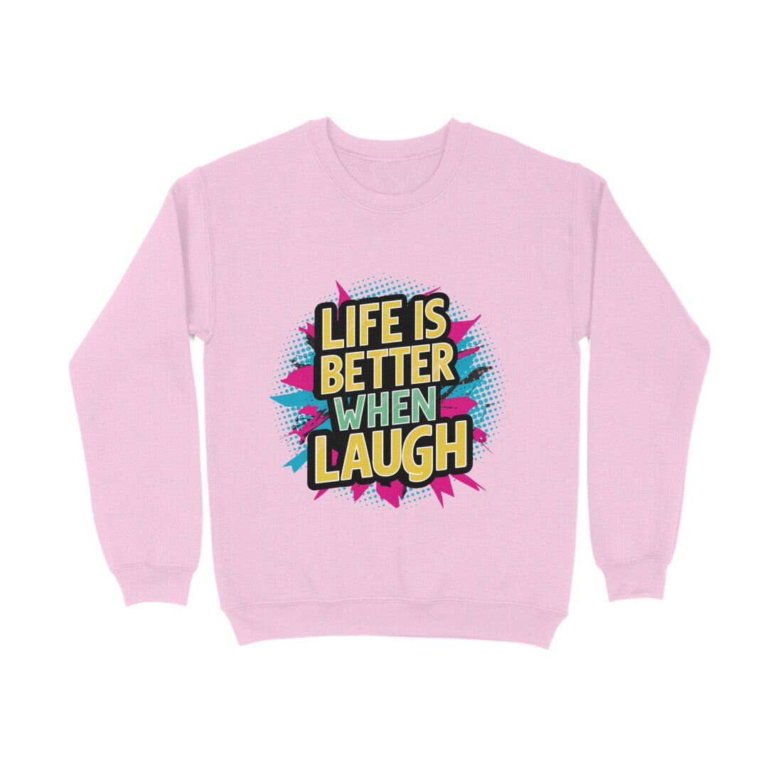 Nairose Unisex Printed Premium Crew Neck Sweatshirt | 100% Combed Cotton, Eco-Friendly