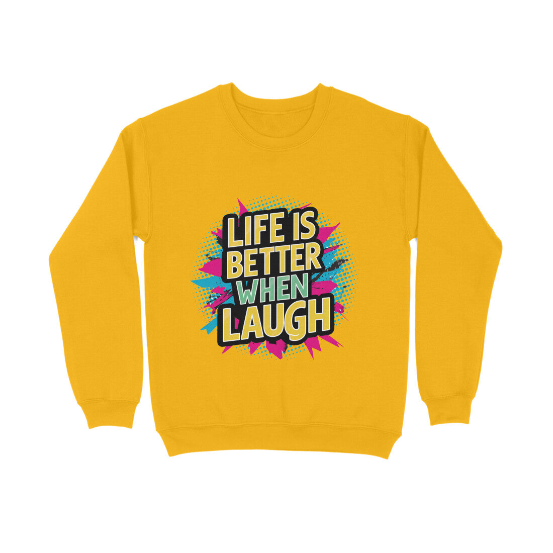 Nairose Unisex Printed Premium Crew Neck Sweatshirt | 100% Combed Cotton, Eco-Friendly