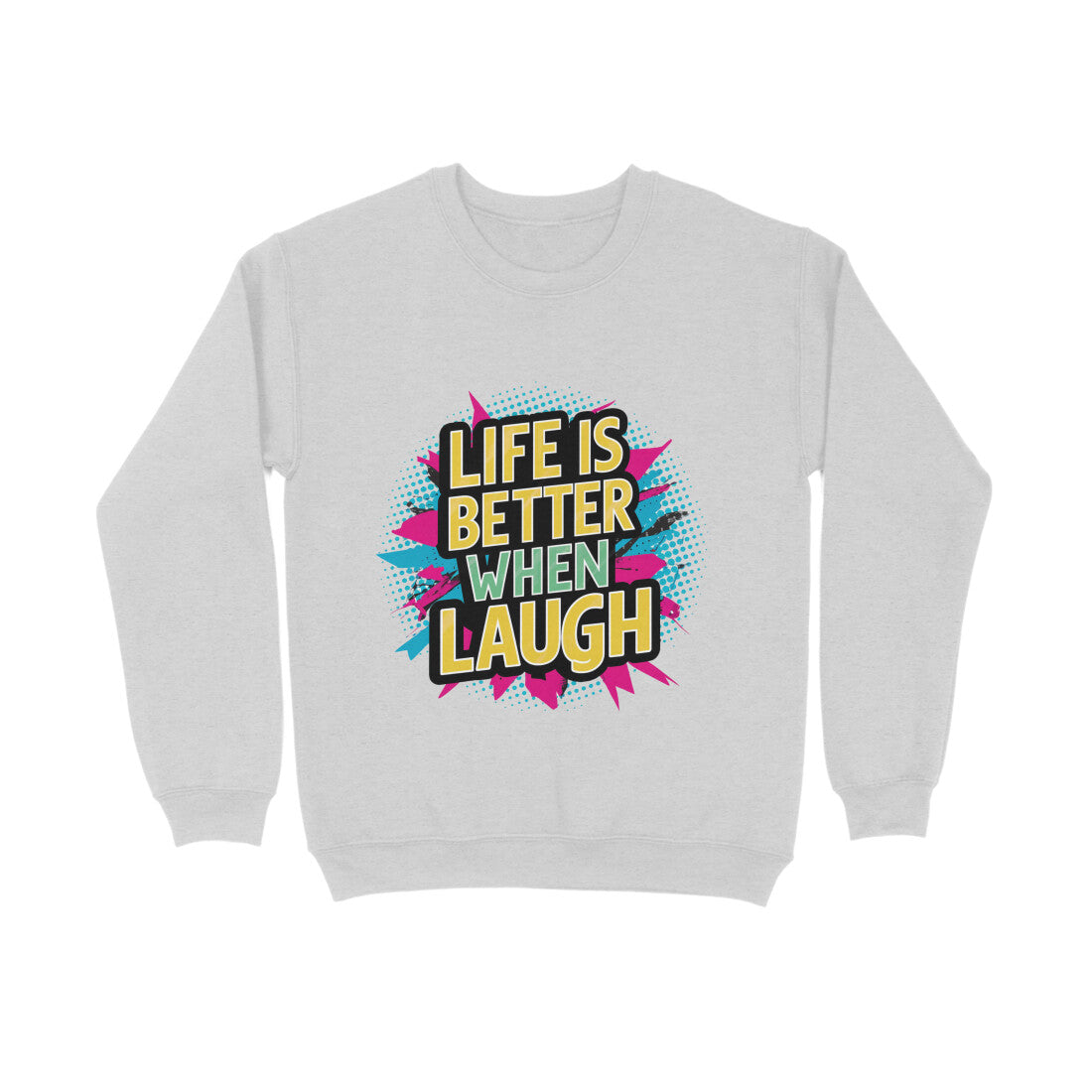 Nairose Unisex Printed Premium Crew Neck Sweatshirt | 100% Combed Cotton, Eco-Friendly