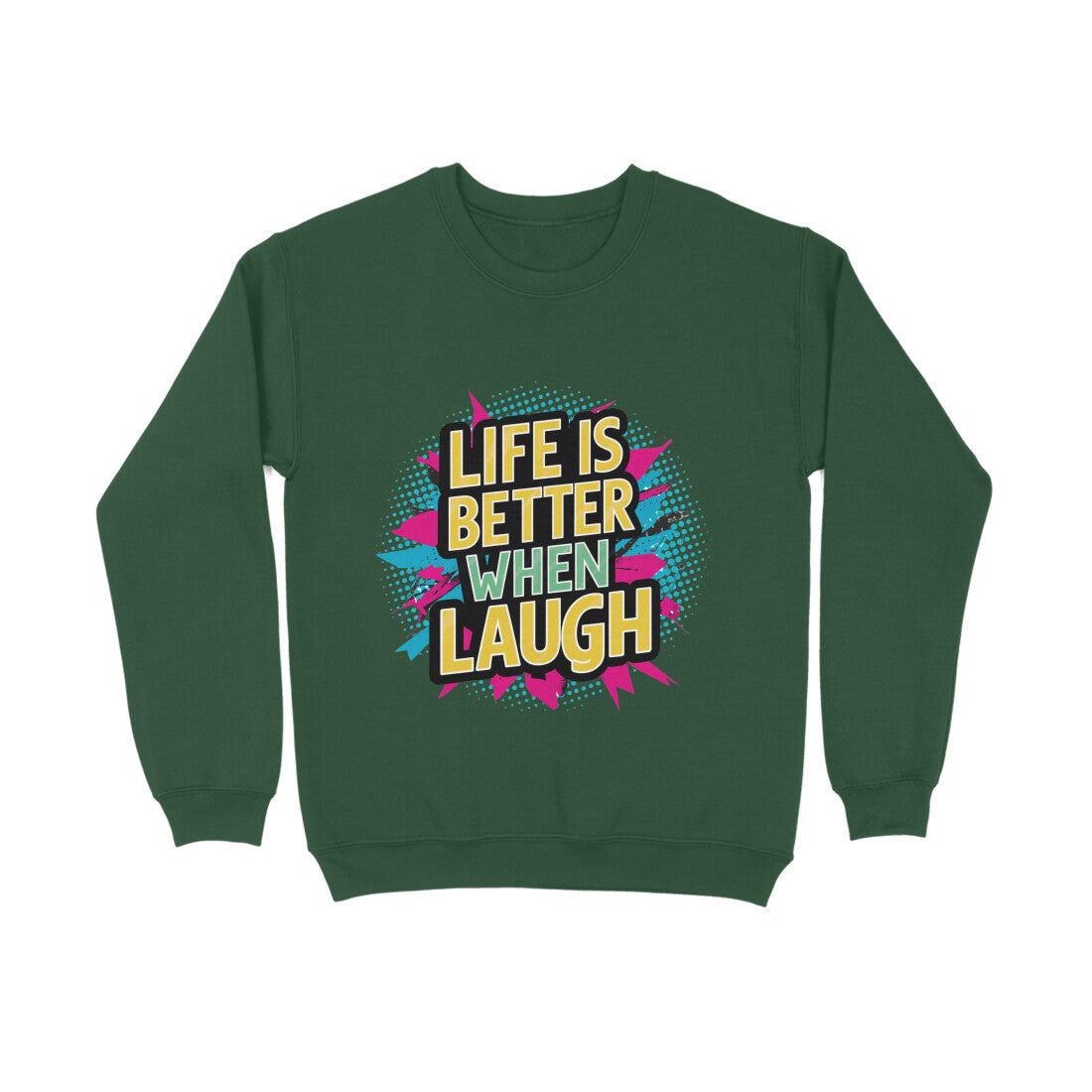 Nairose Unisex Printed Premium Crew Neck Sweatshirt | 100% Combed Cotton, Eco-Friendly