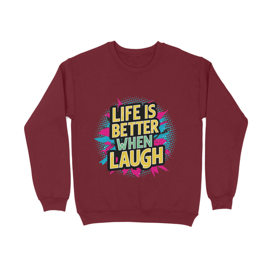 Nairose Unisex Printed Premium Crew Neck Sweatshirt | 100% Combed Cotton, Eco-Friendly