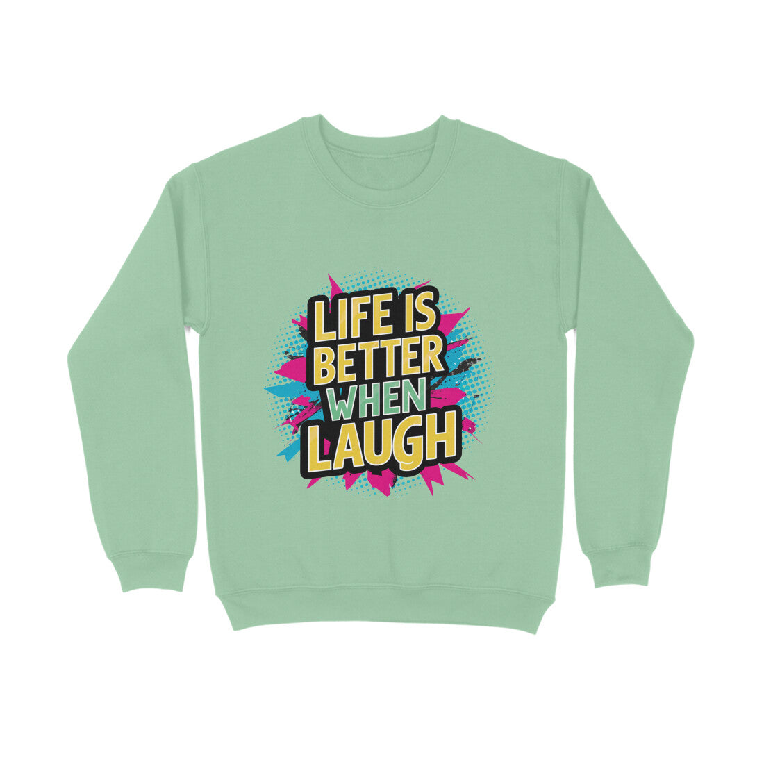 Nairose Unisex Printed Premium Crew Neck Sweatshirt | 100% Combed Cotton, Eco-Friendly