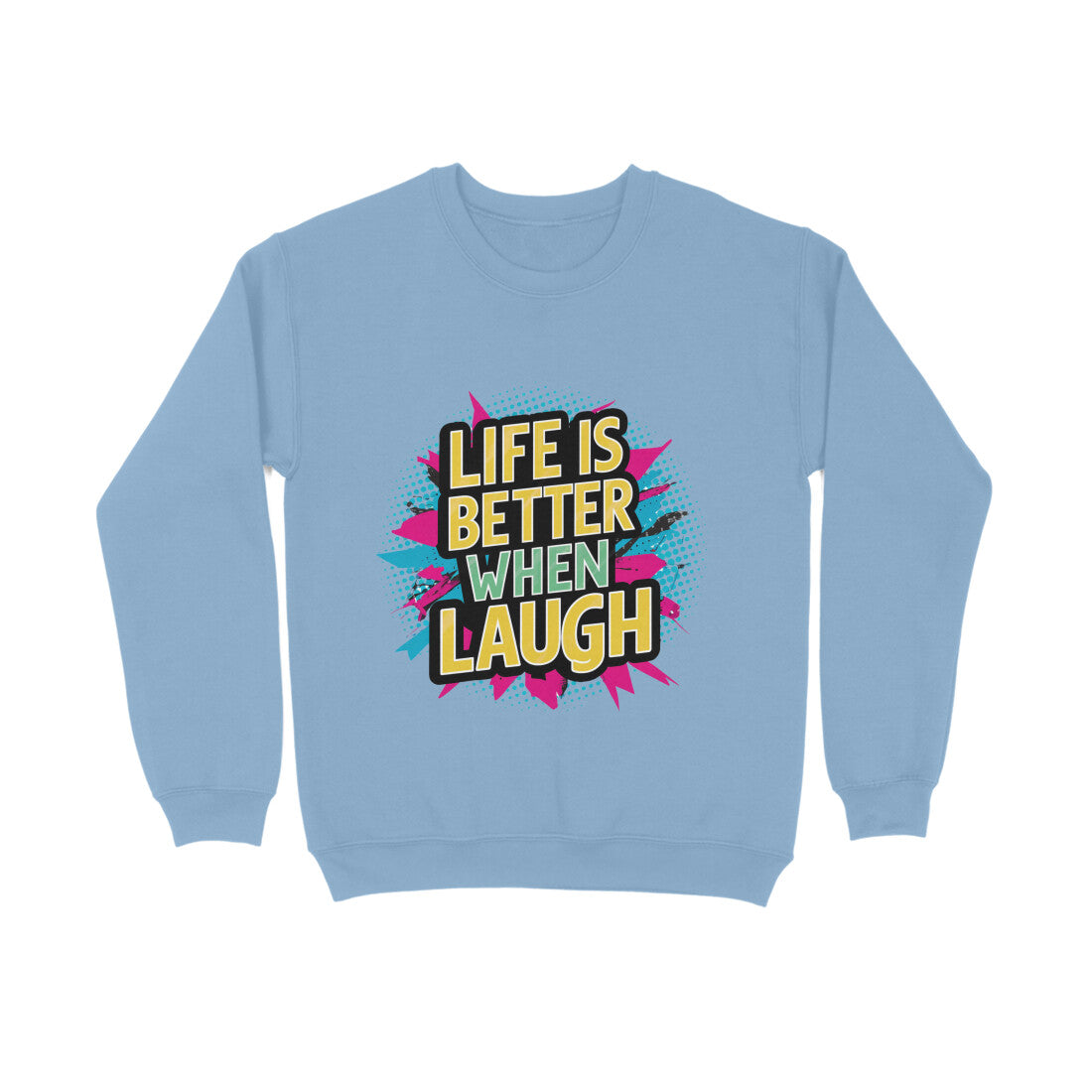 Nairose Unisex Printed Premium Crew Neck Sweatshirt | 100% Combed Cotton, Eco-Friendly