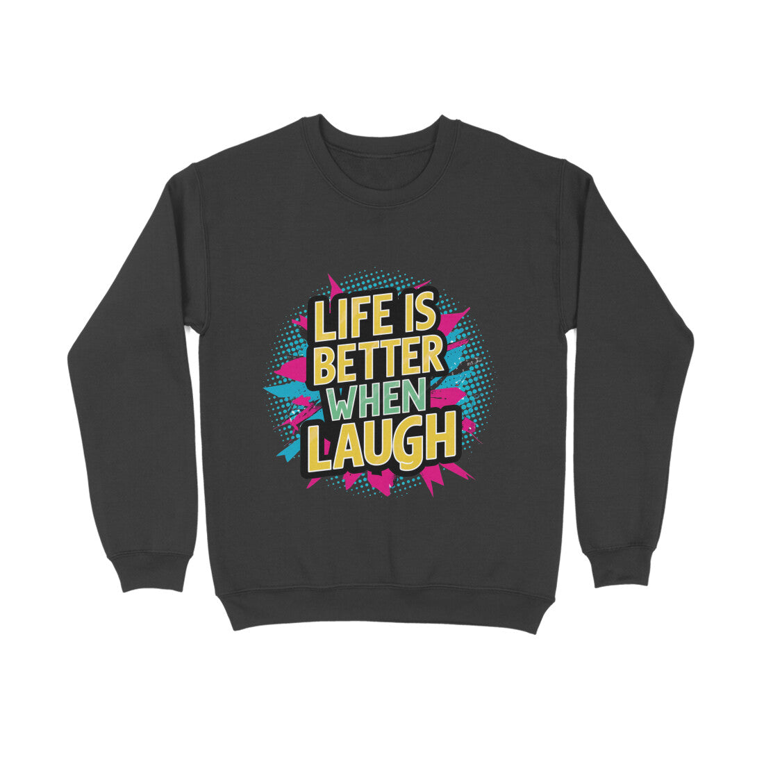 Nairose Unisex Printed Premium Crew Neck Sweatshirt | 100% Combed Cotton, Eco-Friendly