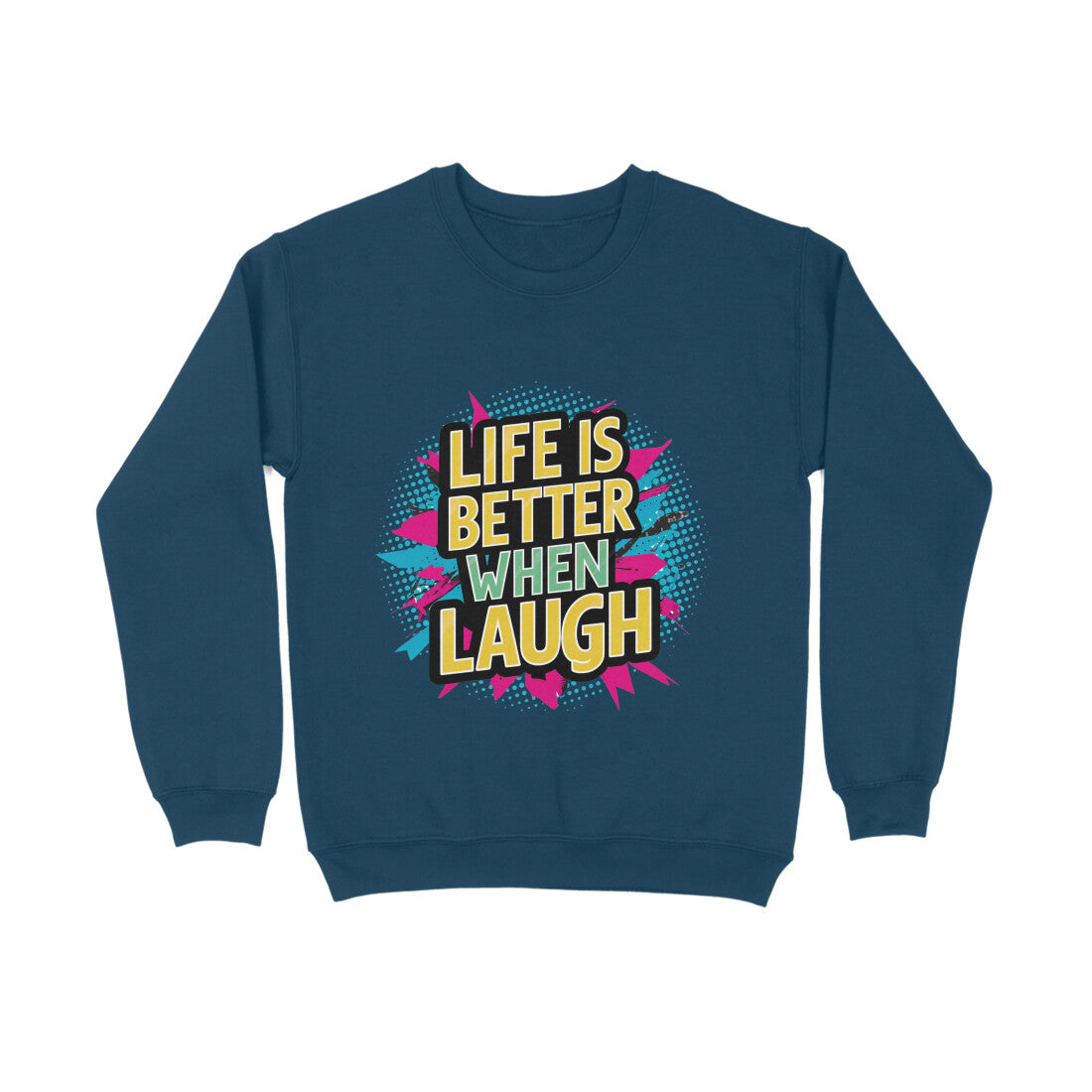 Nairose Unisex Printed Premium Crew Neck Sweatshirt | 100% Combed Cotton, Eco-Friendly
