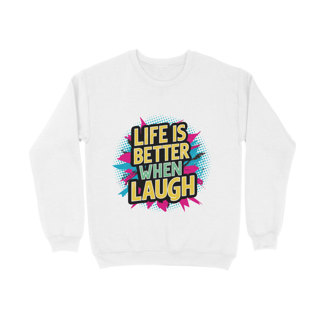 Nairose Unisex Printed Premium Crew Neck Sweatshirt | 100% Combed Cotton, Eco-Friendly