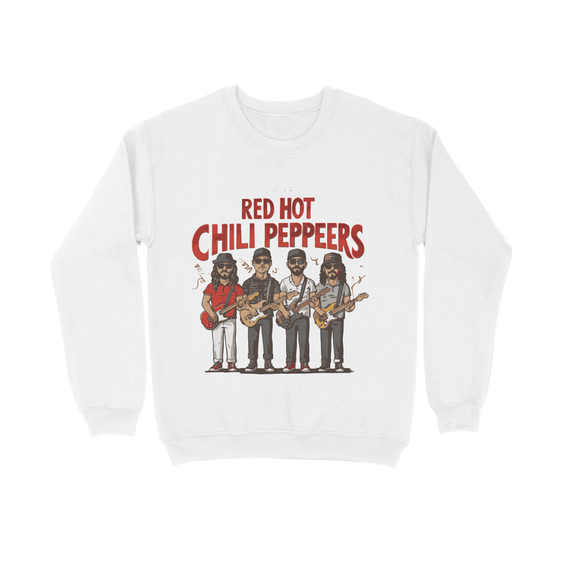 Nairose White Premium Graphic Sweatshirt | RHCP Edition