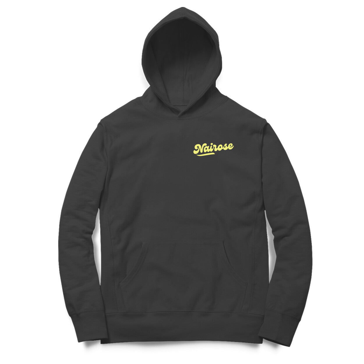 Nairose Premium Men Plain Black Hoodie