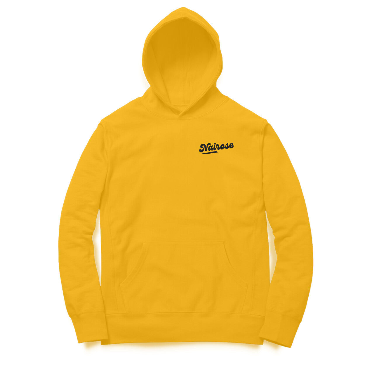 Nairose Premium Men Plain Yellow Hoodie.