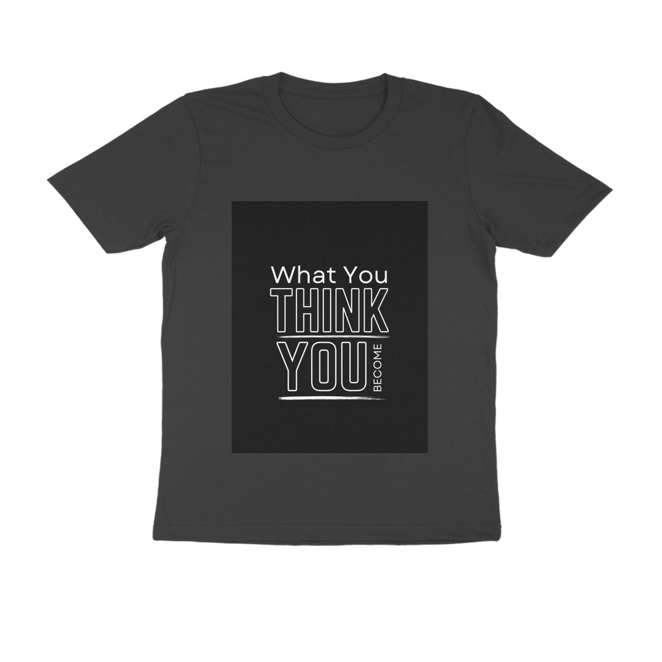 Nairose Printed Premium Black T-Shirt | What You Think You Become