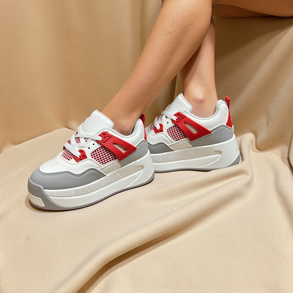 Women Casual Stylish High Heel Sneaker Shoes