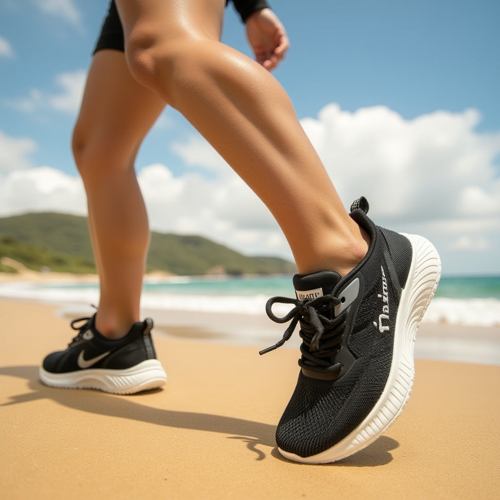 Nairose Women Comfortable Walking Shoes (Black)