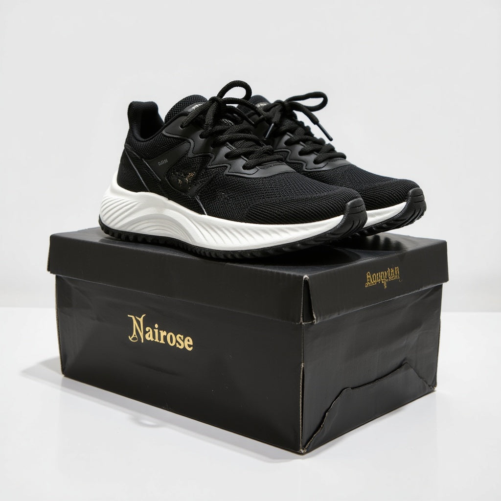 Nairose Women Comfortable Walking Shoes (Black)
